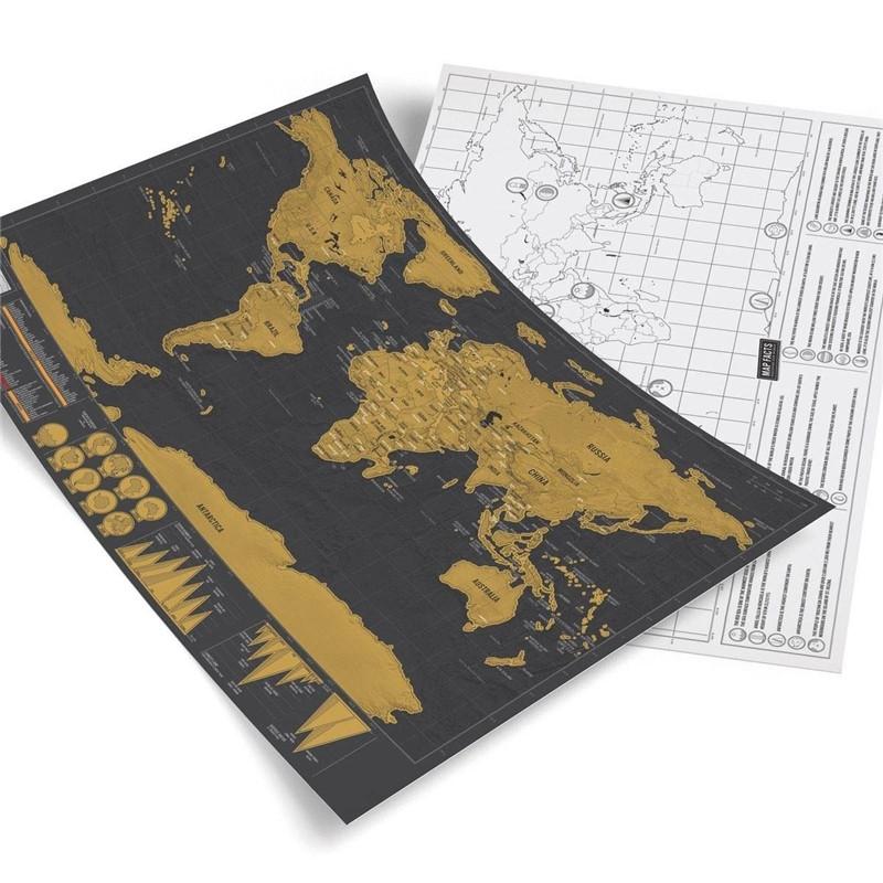WORLD SCRATCH-OFF TRAVEL MAP