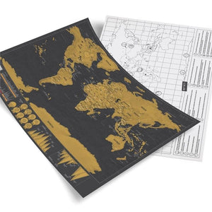 WORLD SCRATCH-OFF TRAVEL MAP