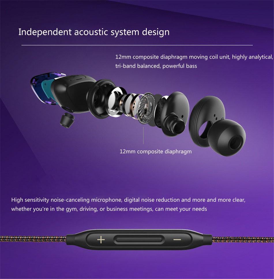 Sport In Ear Wireless Bluetooth Stereo Earphone with Mic