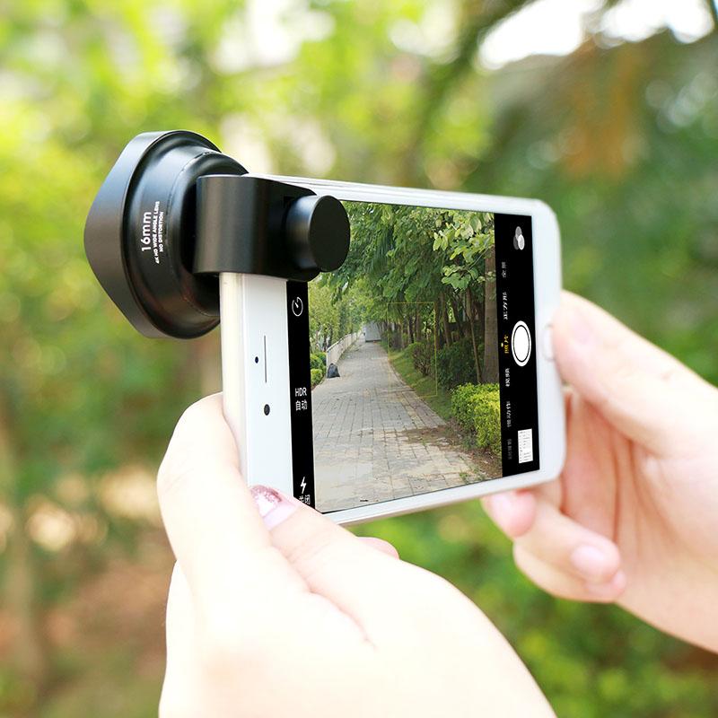 Professional 16mm Super 4K Wide Angle Cell Phone lens HD No Distortion for iPhone 8 7 6 plus Huawei Mobile for iPad Tablet PC