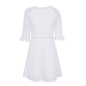 Simple Elegant hollow out lace dress