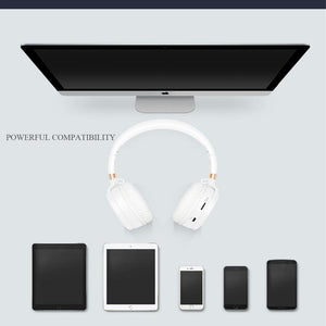 Bluetooth Headphones Over Ear, Wireless Headset, Foldable, Soft Memory Earmuffs