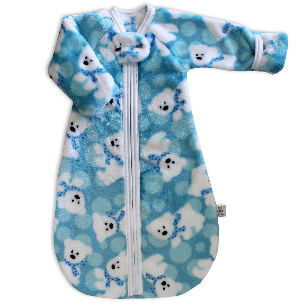 Teal Teddies Plush Sleep Sack