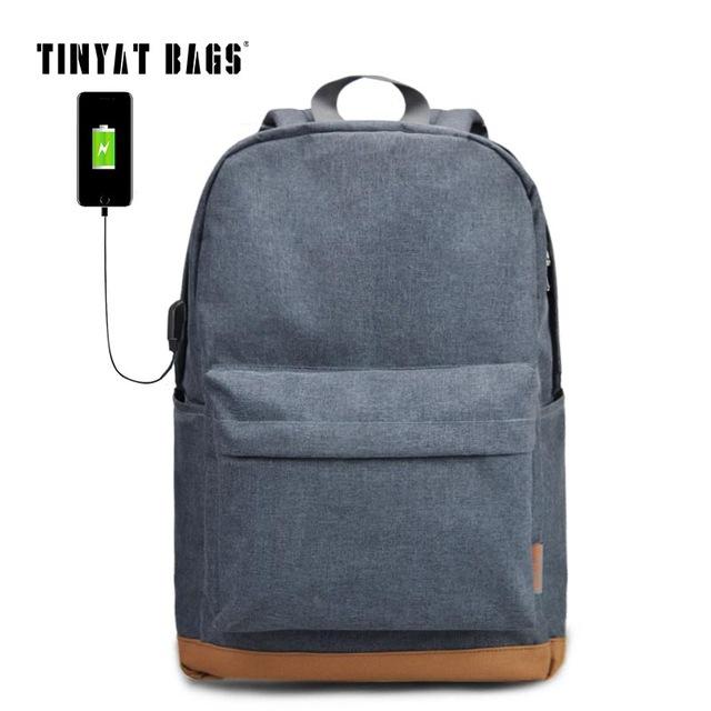 Canvas Backpack Gray