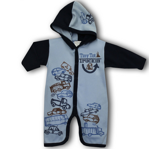 Truckin' Hooded Romper