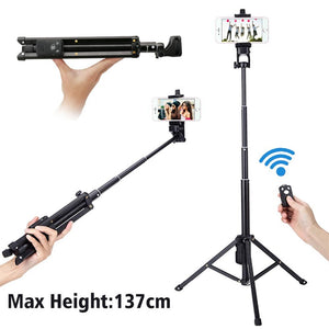 Ulanzi 54 inch 3 in 1 Yunteng Selfie Stick Tripod Stand Super Lightweight Mini Bluetooth Remote Monopod For Iphone7 6 Samsung
