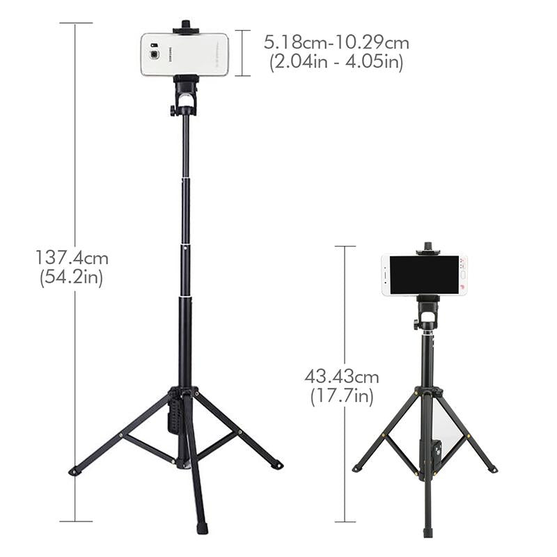 Ulanzi 54 inch 3 in 1 Yunteng Selfie Stick Tripod Stand Super Lightweight Mini Bluetooth Remote Monopod For Iphone7 6 Samsung