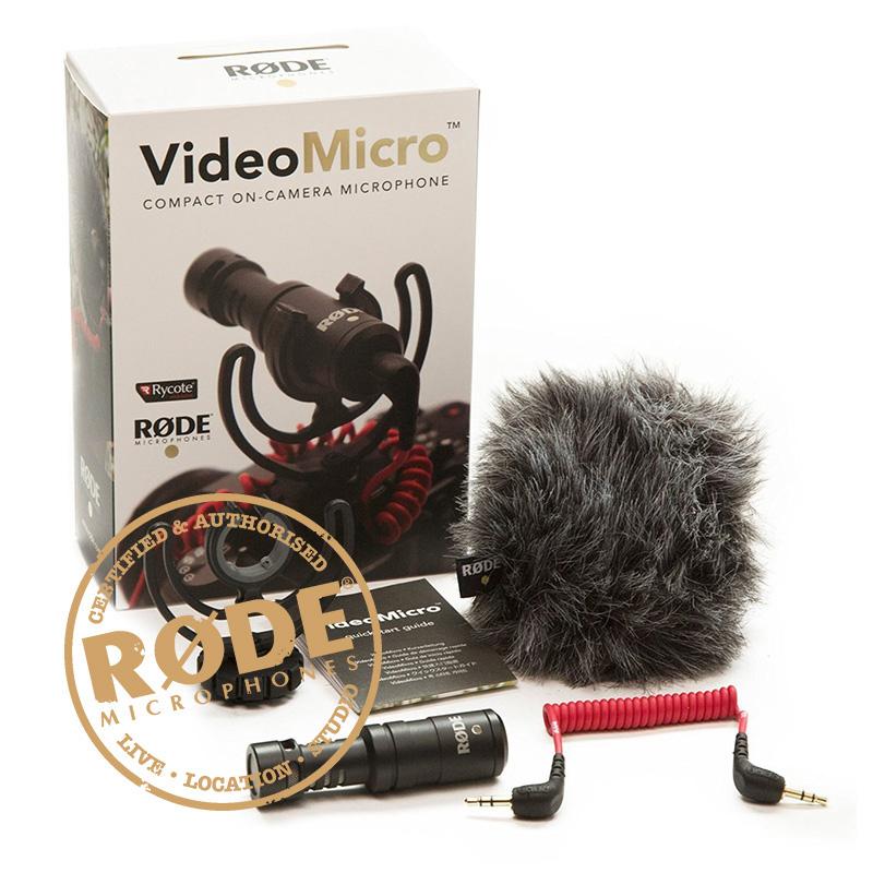 Ulanzi Original Rode VideoMicro On-Camera Microphone for Canon Nikon Lumix Sony Smartphones Free Windsheild Muff/Adapter Cable