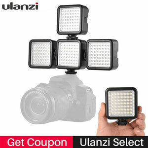 Ulanzi Pocket Mini Camera LED Video Light 6000K Photographic Night Fill led Lighting w 3 Hot Shoe Mounts for Nikon Canon DSLR DV
