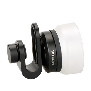 Ulanzi Professional 10x Macro Lens Universal Aluminum Clip-on Cell Phone Camera Lens for iPad iPhone X 8 7 6s Plus Smartphone