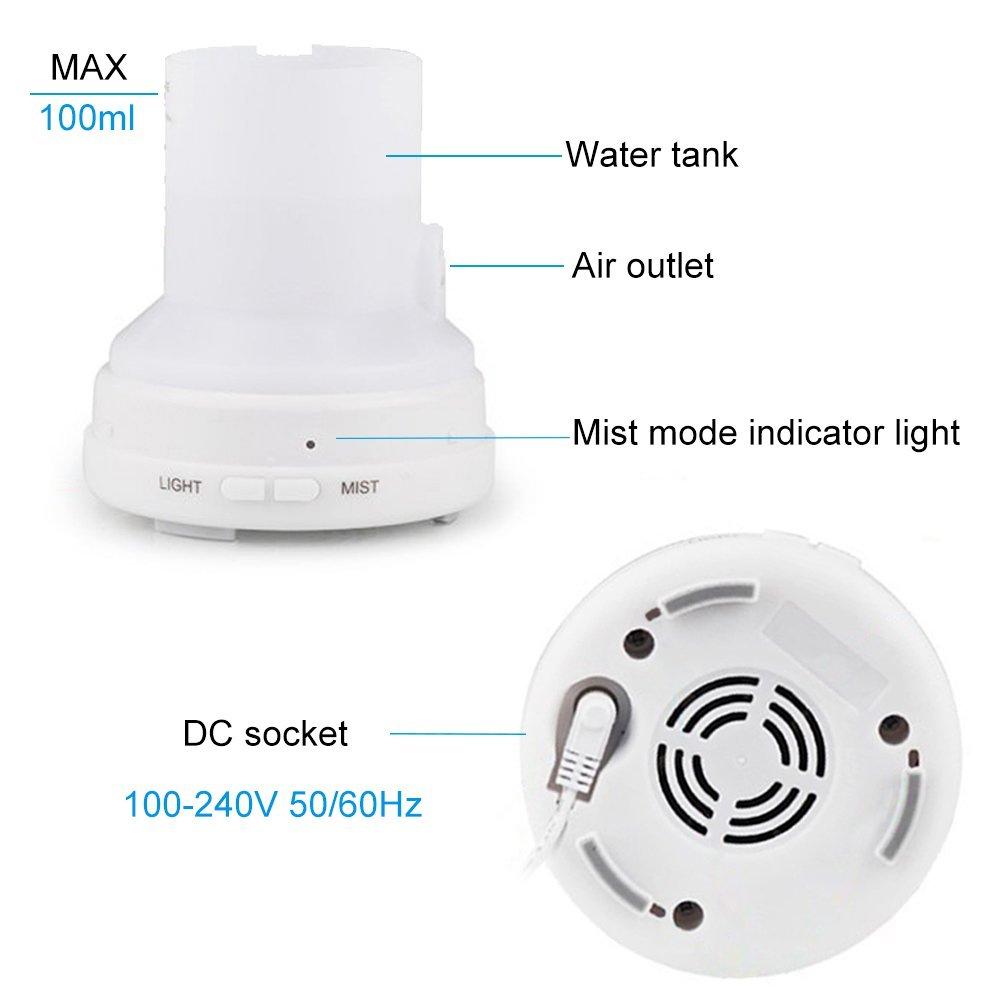 Ultrasonic Humidifier Aromatherapy Oil Diffuser Cool Mist