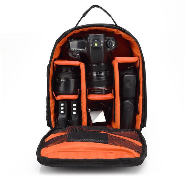 Upgrade Waterproof multi-functional Digital DSLR Camera Video Bag w/ Rain Cover Small SLR Camera Bag PE Padded for Photographer