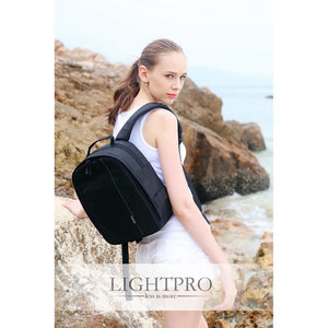 Upgrade Waterproof multi-functional Digital DSLR Camera Video Bag w/ Rain Cover Small SLR Camera Bag PE Padded for Photographer