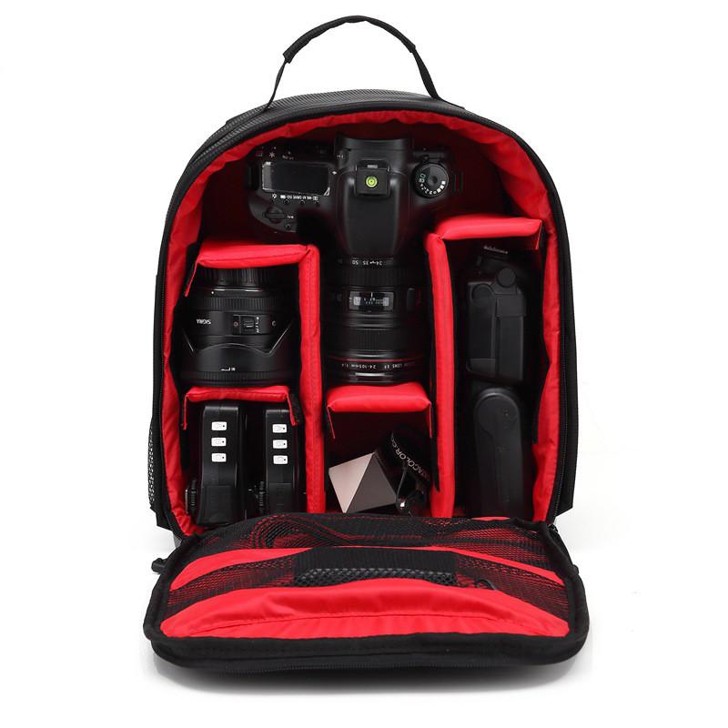Upgrade Waterproof multi-functional Digital DSLR Camera Video Bag w/ Rain Cover Small SLR Camera Bag PE Padded for Photographer