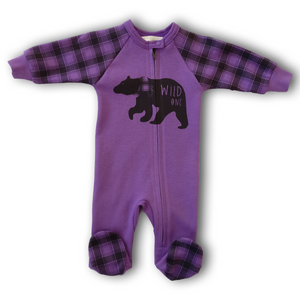 Purple Wild One Footie