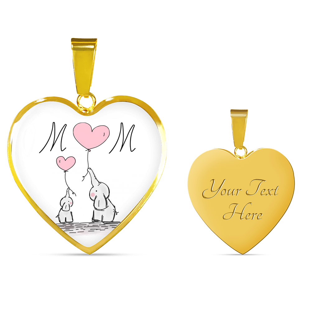 Mom Gold Heart  (Engraving)