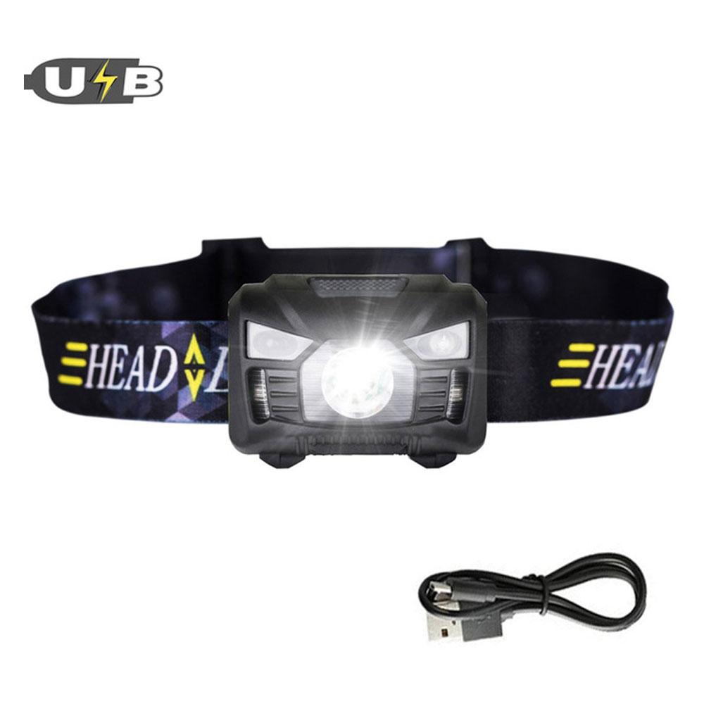 LED Body Motion Sensor Headlamp Rechargeable With USB Charging