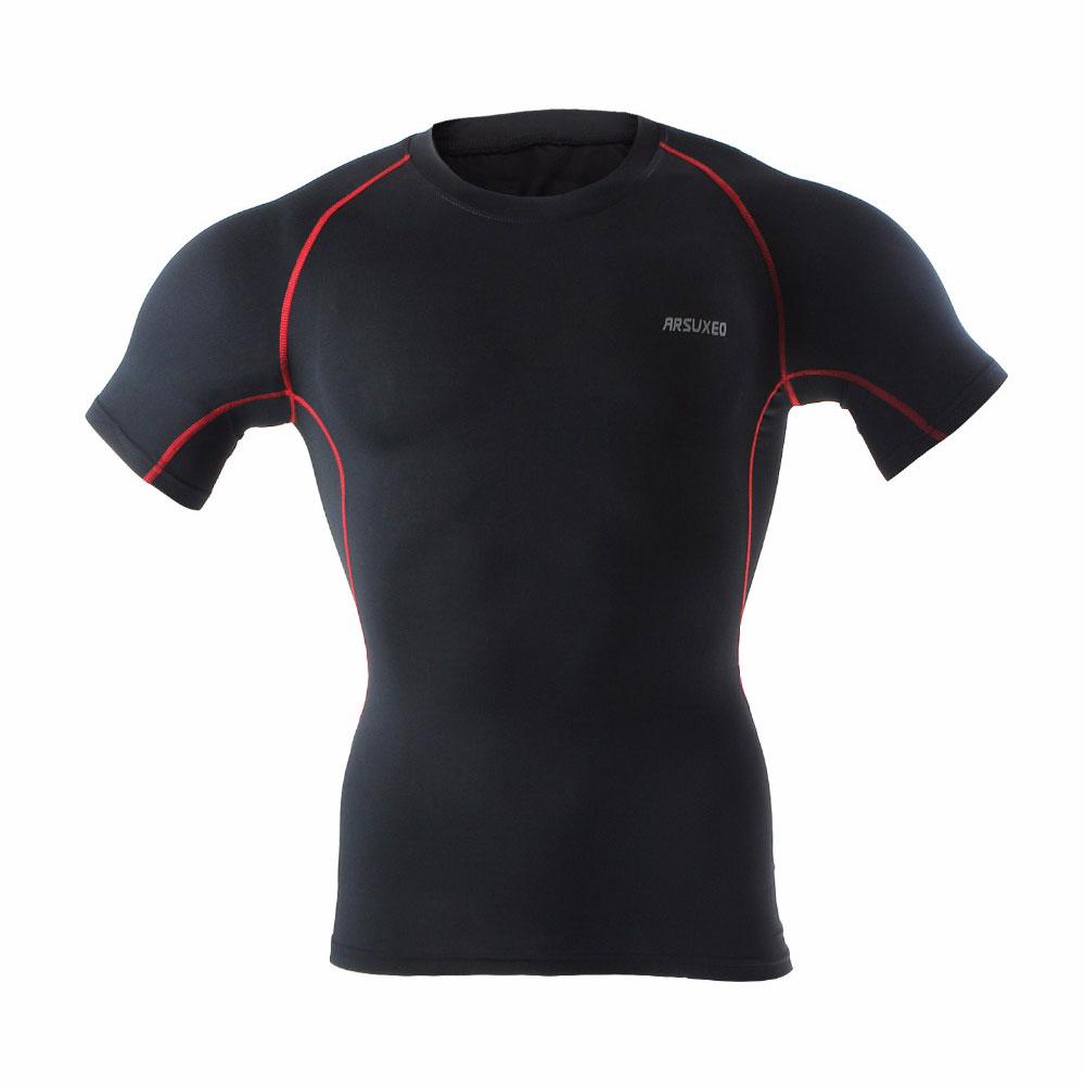 Compression Shirts Base Layer Men Running Short Sleeves