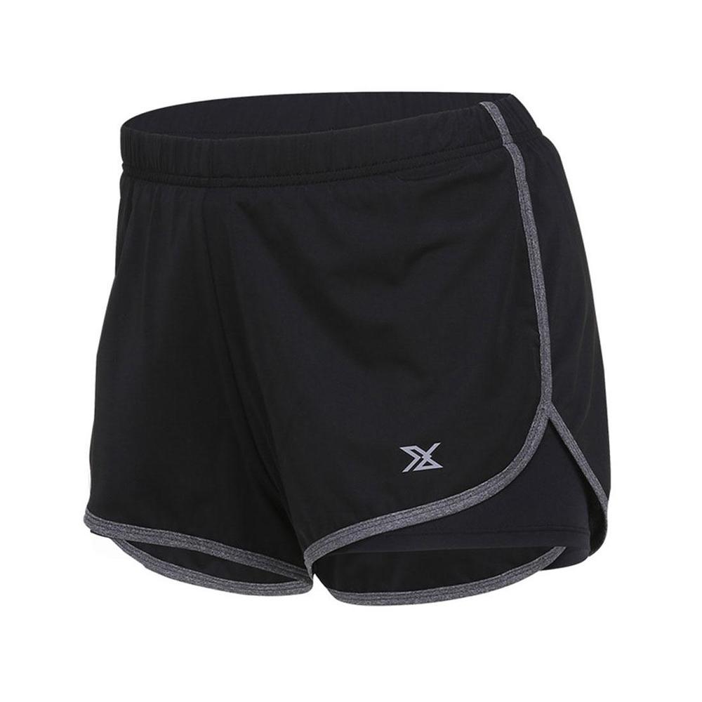 Women Running Shorts False Two Pieces Sportswear Breathable Compression Shorts