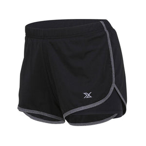 Women Running Shorts False Two Pieces Sportswear Breathable Compression Shorts