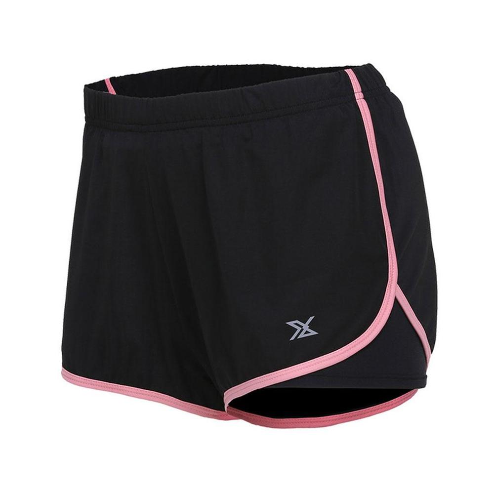 Women Running Shorts False Two Pieces Sportswear Breathable Compression Shorts