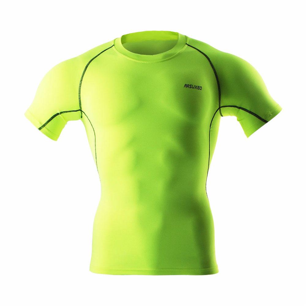 Compression Shirts Base Layer Men Running Short Sleeves