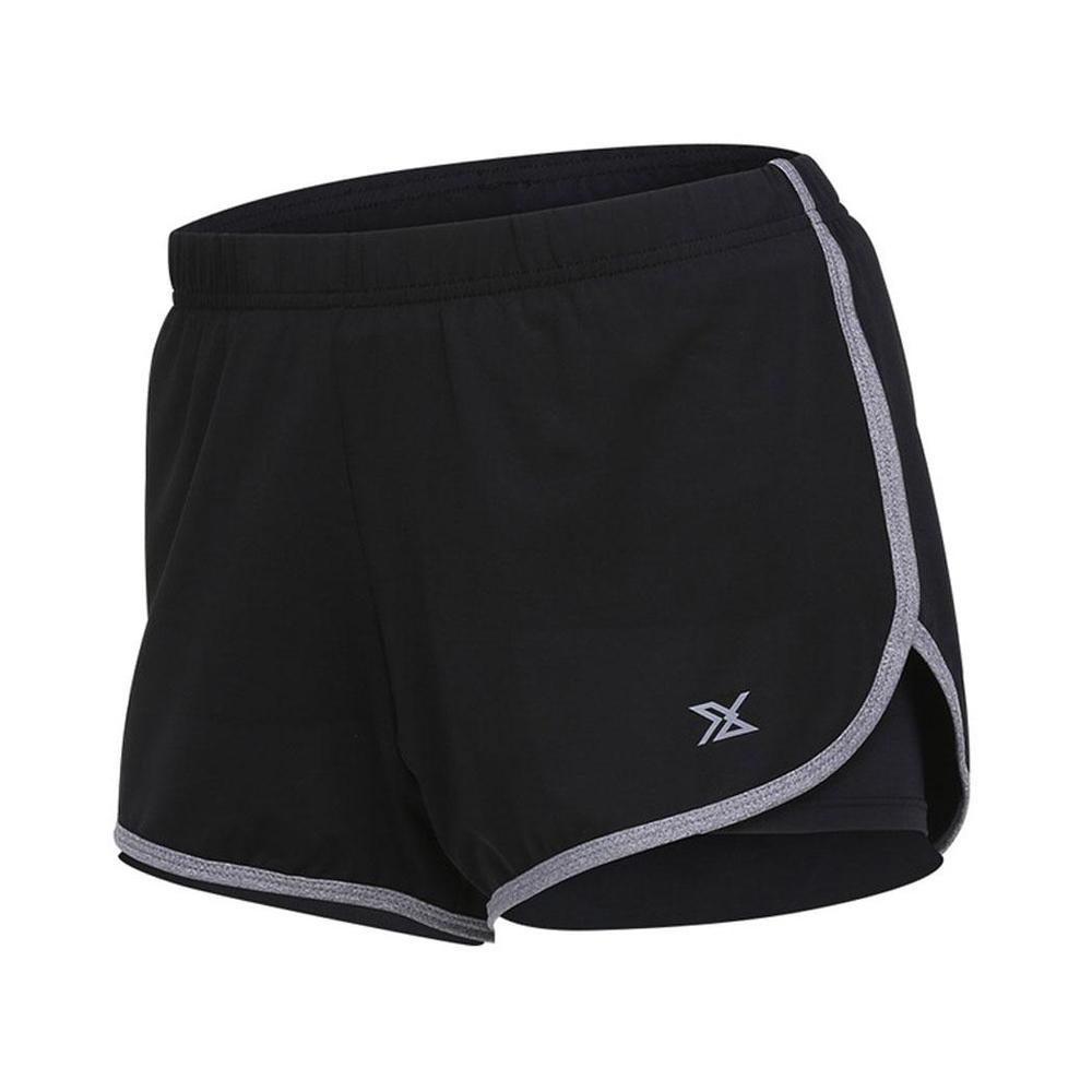 Women Running Shorts False Two Pieces Sportswear Breathable Compression Shorts