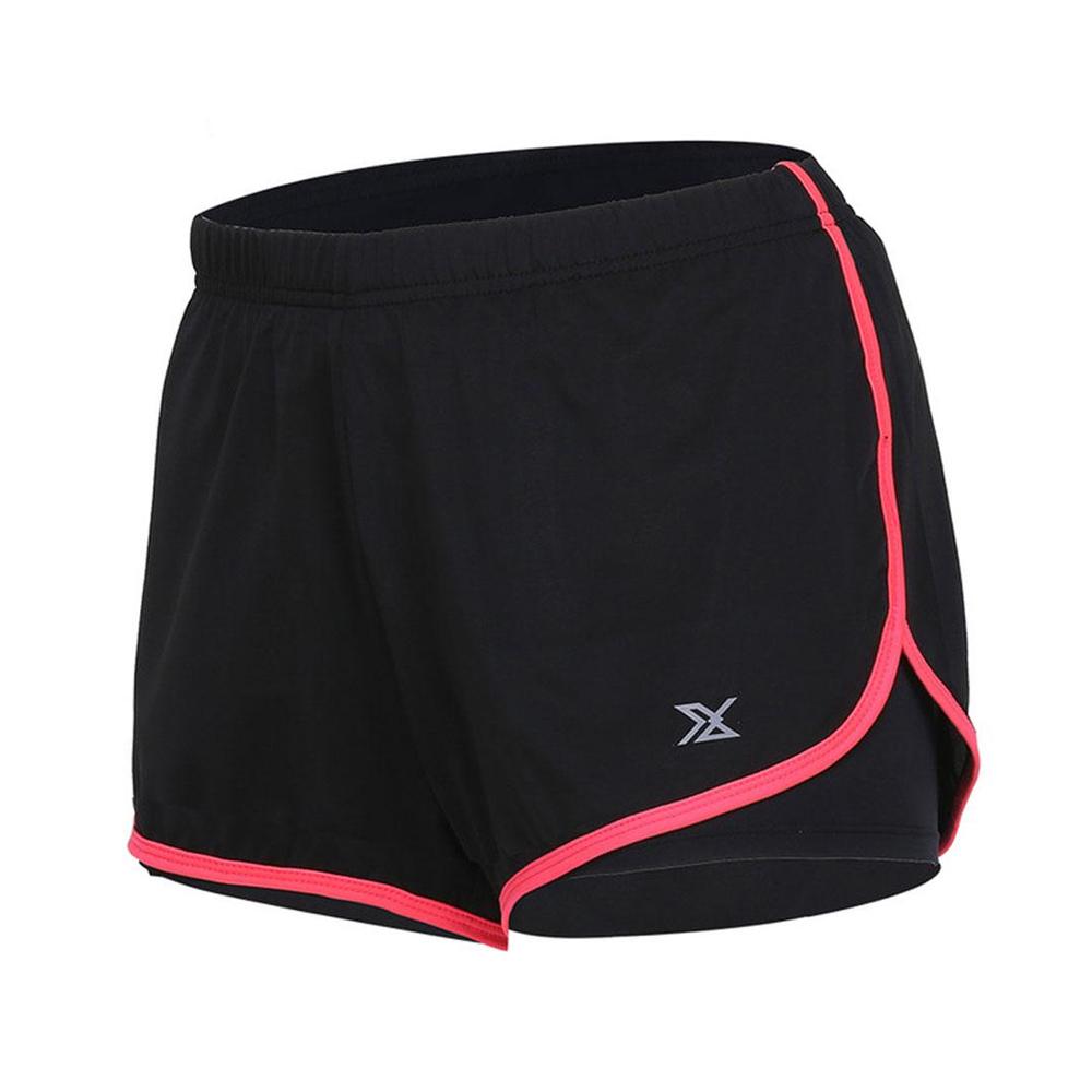 Women Running Shorts False Two Pieces Sportswear Breathable Compression Shorts