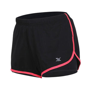 Women Running Shorts False Two Pieces Sportswear Breathable Compression Shorts