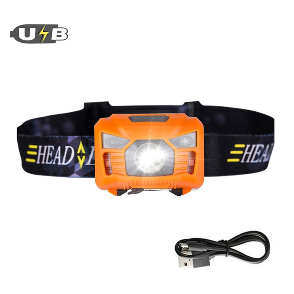 LED Body Motion Sensor Headlamp Rechargeable With USB Charging