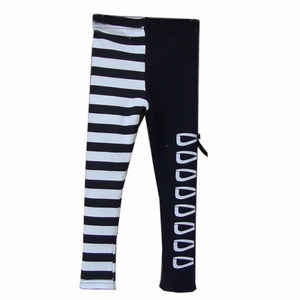Black And White Stripes Leggings