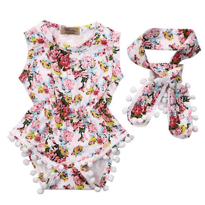 Floral Light Pink Romper