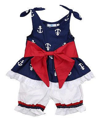 Anchor Bow Sleeveless Set