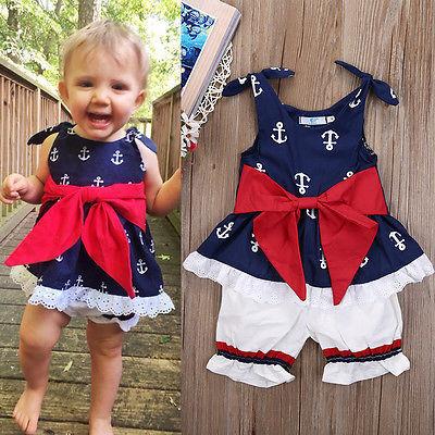 Anchor Bow Sleeveless Set