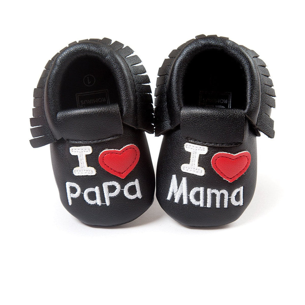 I Love Papa Mama Baby Shoes