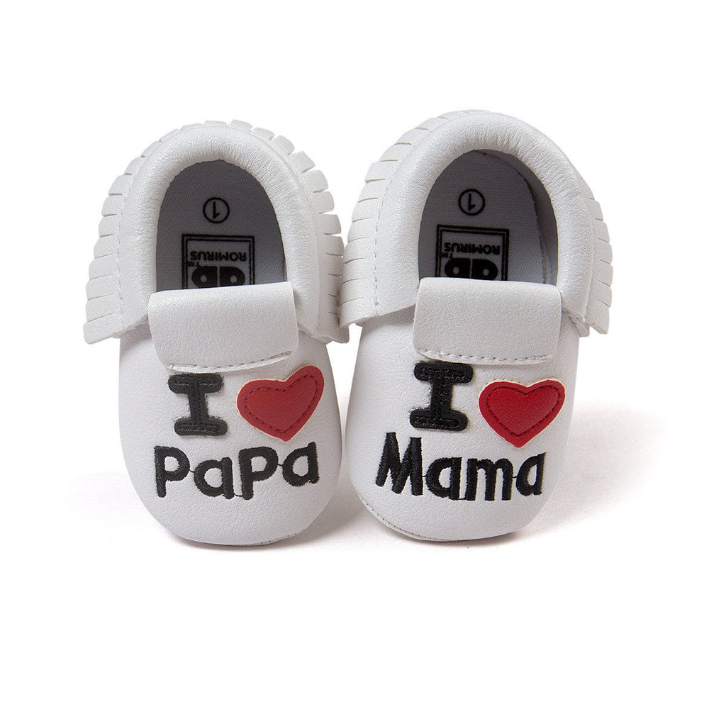 I Love Papa Mama Baby Shoes