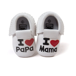 I Love Papa Mama Baby Shoes