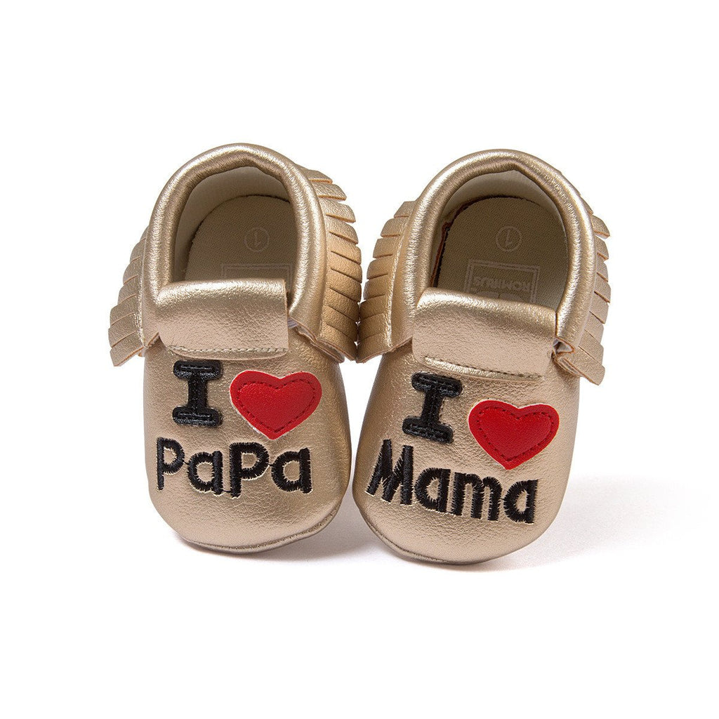 I Love Papa Mama Baby Shoes