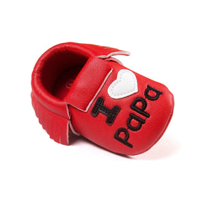 I Love Papa Mama Baby Shoes
