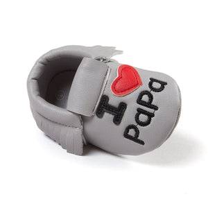 I Love Papa Mama Baby Shoes