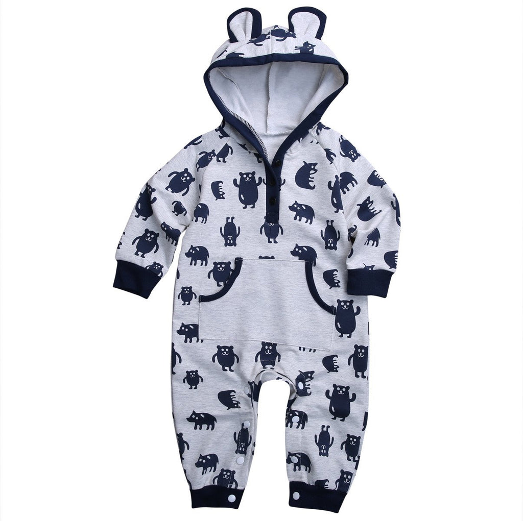 Baby Bear Hoodie Romper