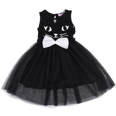 Cute Cat Black Dress