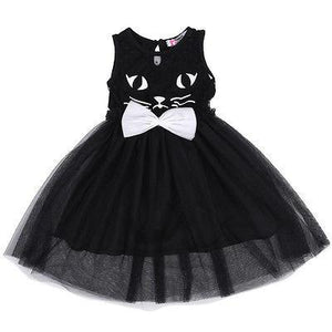 Cute Cat Black Dress