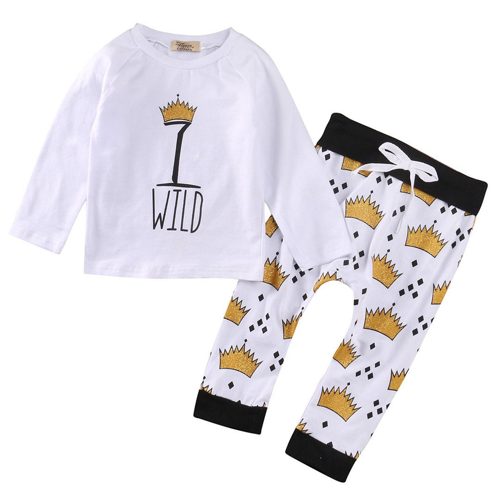 Baby Crown Long Sleeve Set