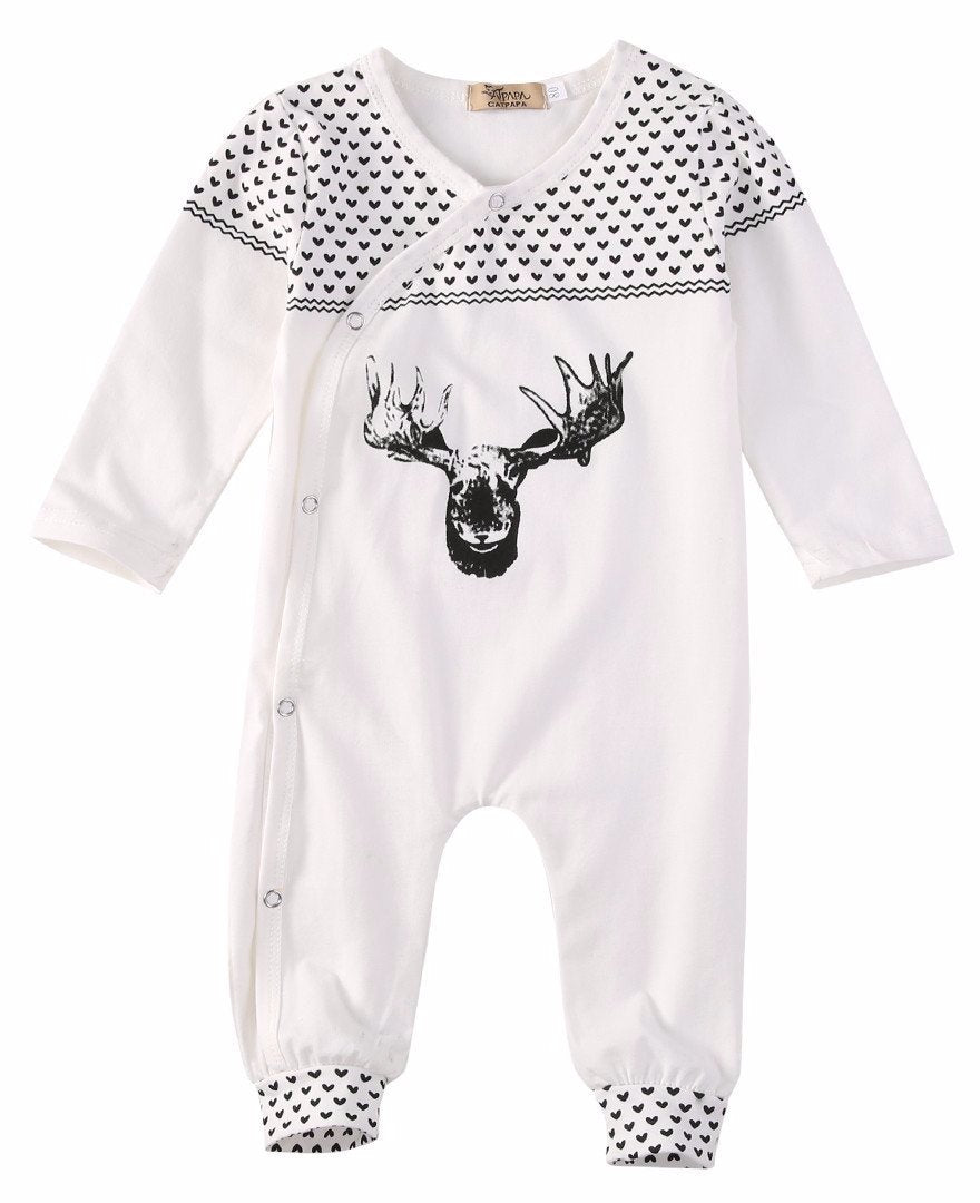 Deer White Romper