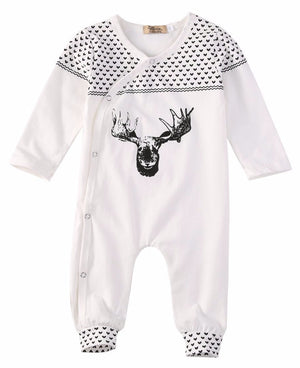 Deer White Romper