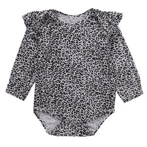 Leopard Long Sleeve Romper