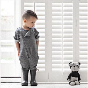Side Zipper Baby Romper