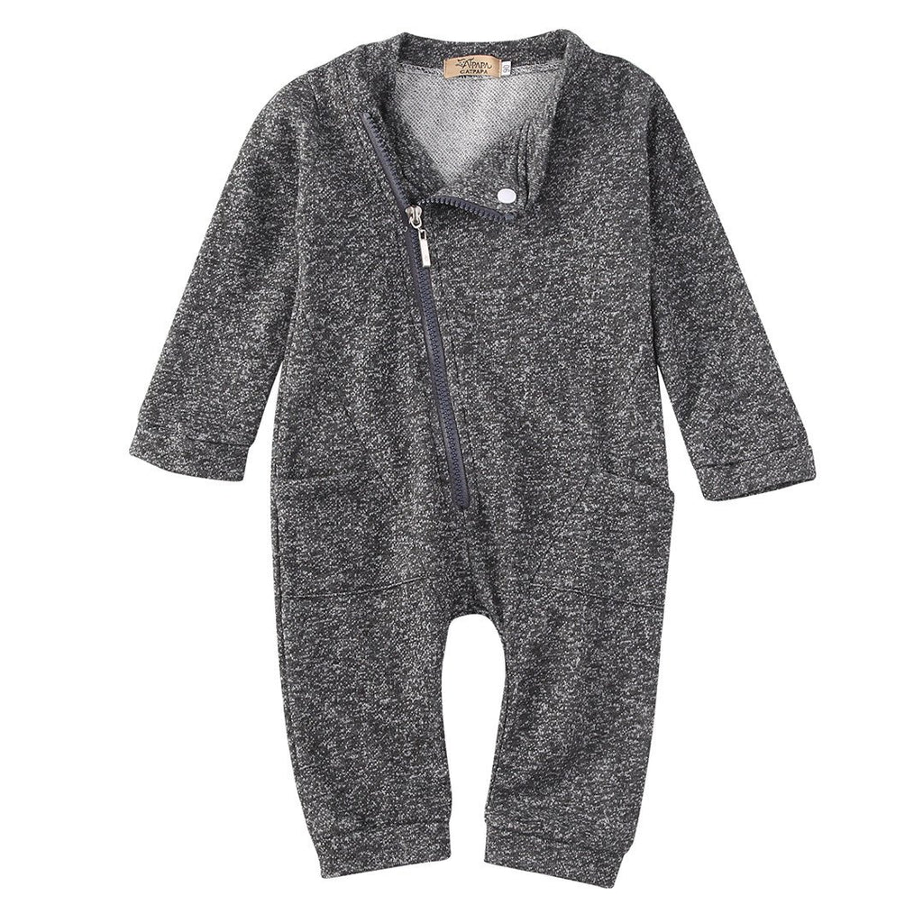 Side Zipper Baby Romper