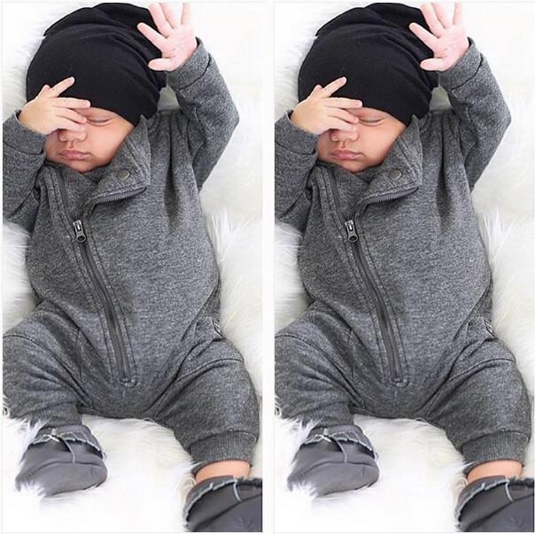 Side Zipper Baby Romper
